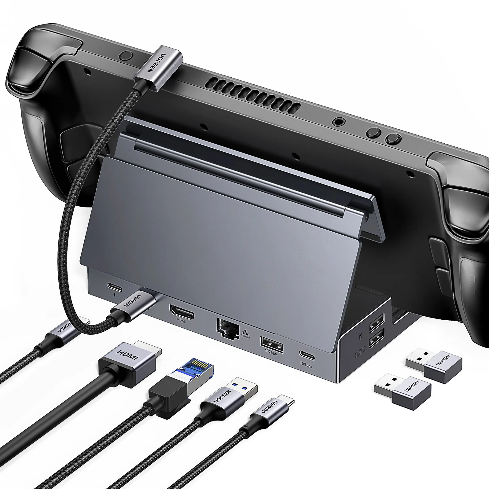 UGREEN 유그린 9-in-1 스팀덱 독 4K60Hz 10Gbps HD