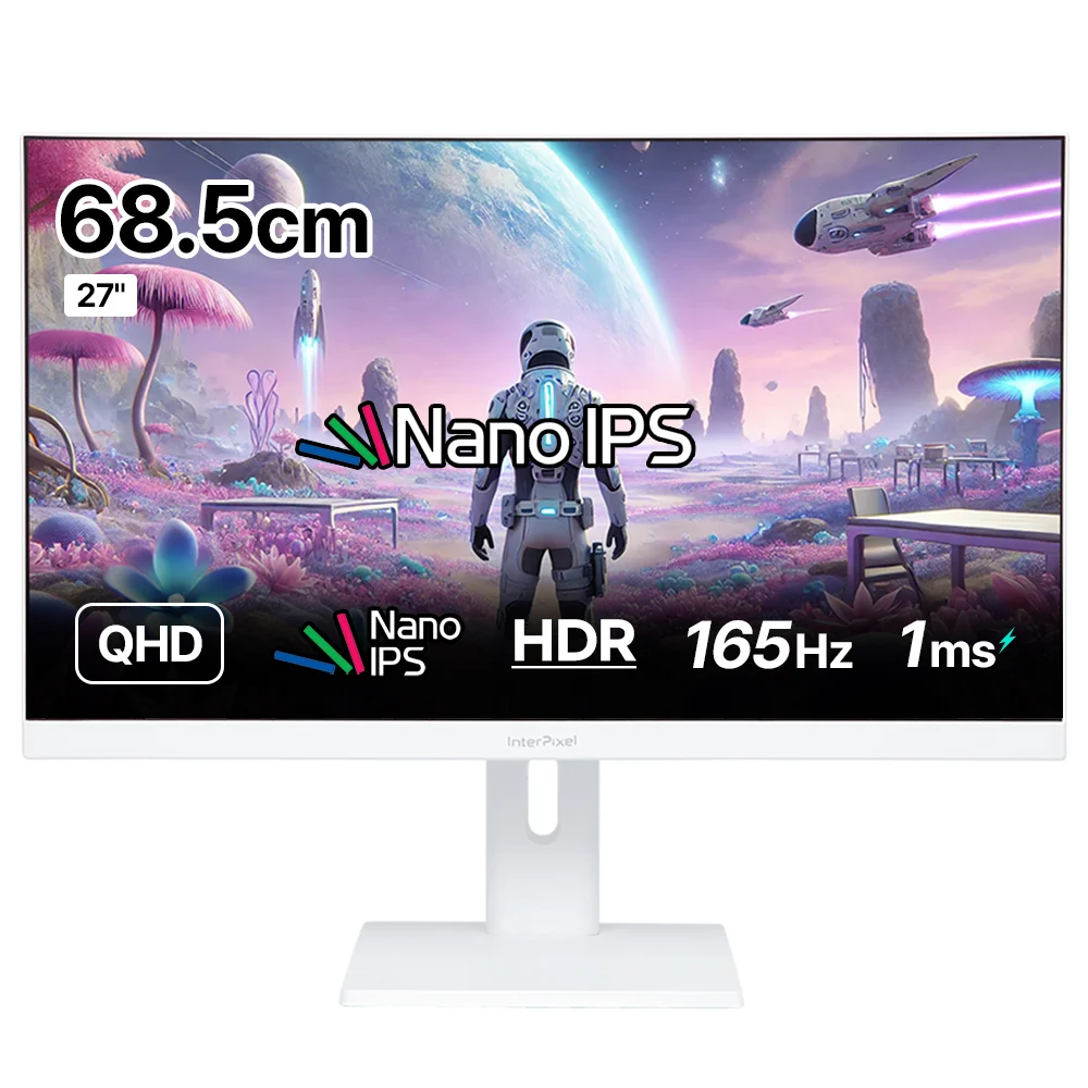 인터픽셀 QHD LG NANO IPS 165Hz 피벗 게이밍 무결점 모니