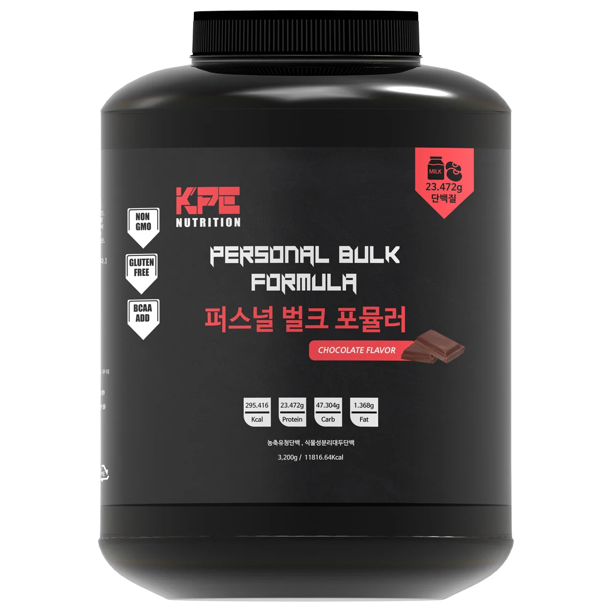퍼스널벌크포뮬러 게이너 3.2kg 식물성단백질 탄수화물 프로틴 보충제,